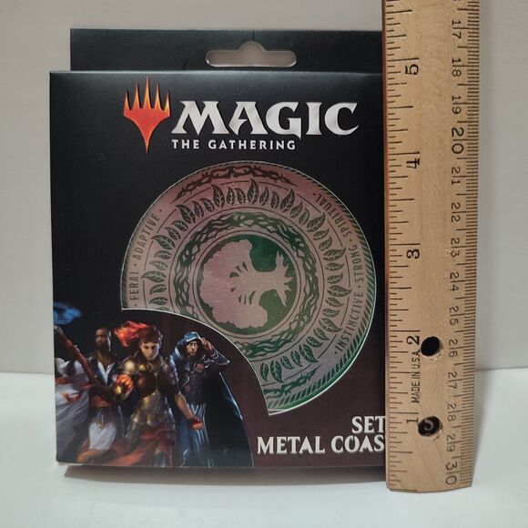 Magic The Gathering Coasters Set of 5 Official MTG Collectible Drinkware Holders - Picture 3 of 3